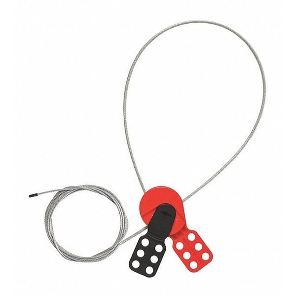 Lockout Cable, Black/Red, CoatSteel, 9ft.L, EnjoyTool Select, Mfr#: 45NA04