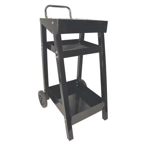 Raised Handle Deep Shelf Utility Cart, Steel, 2 Shelves, 80 lb, Associated Equipment, Mfr#: 6038C