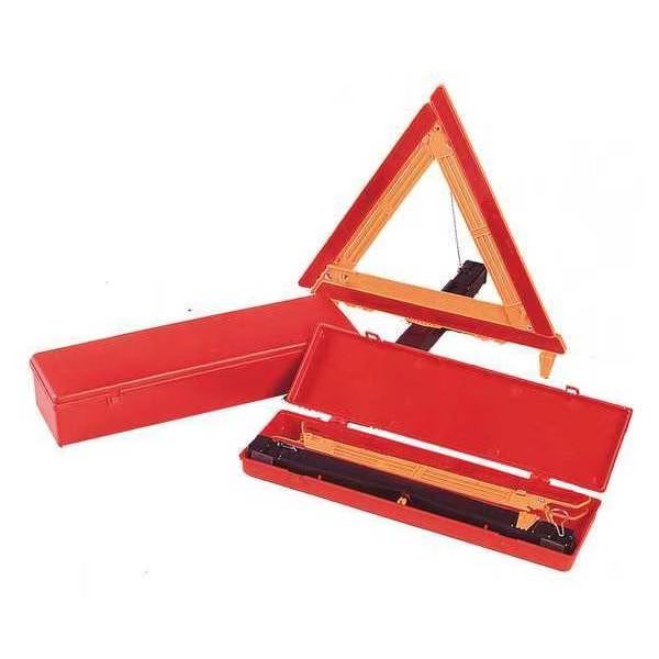 Triangle Safety Kit, Includes Warning Triangle, Red Carrying Case, Orange Triangle Color, Cortina Safety Products, Mfr#: 95-02-002-01