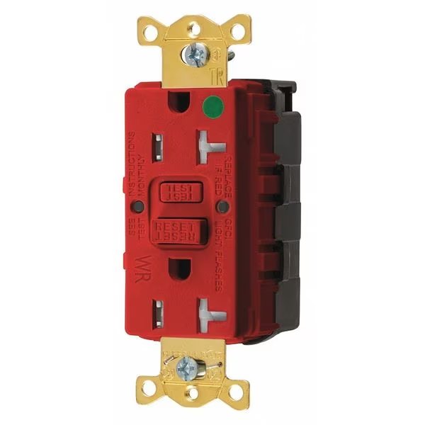 Ground Fault Products, Commercial Standard GFCI Receptacles, GFRST15U, Hubbell, Mfr#: SNAPGFTW83R