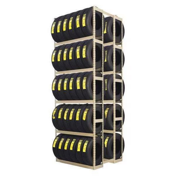 Double Sided Boltless Tire Rack, 144 in H, Tennsco, Mfr#: ZDT-60144S
