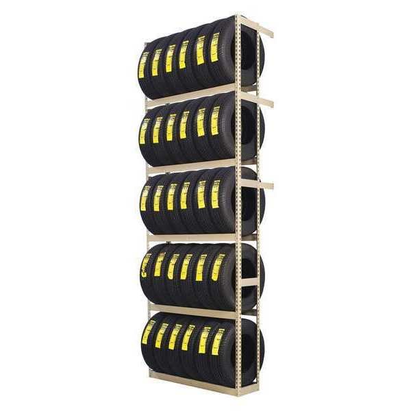Single Sided Boltless Tire Rack, 144 in H, Tennsco, Mfr#: ZST-60144S
