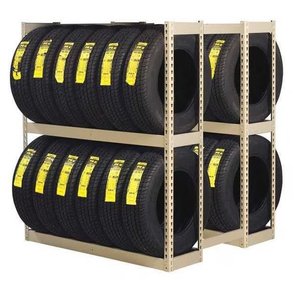 Tire Rack Double Entry, 60in. W x 60in. H, Tennsco, Mfr#: ZDT-6060SSD