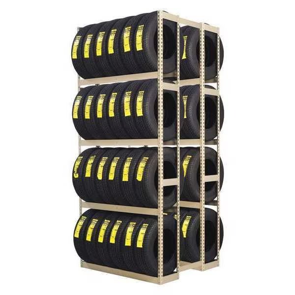 Double Sided Boltless Tire Rack, 120 in H, Tennsco, Mfr#: ZDT-60120S