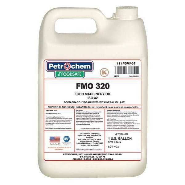 5 gal Pail, Hydraulic Oil, 320 ISO Viscosity, Not Specified SAE, Petrochem, Mfr#: FMO 320-001