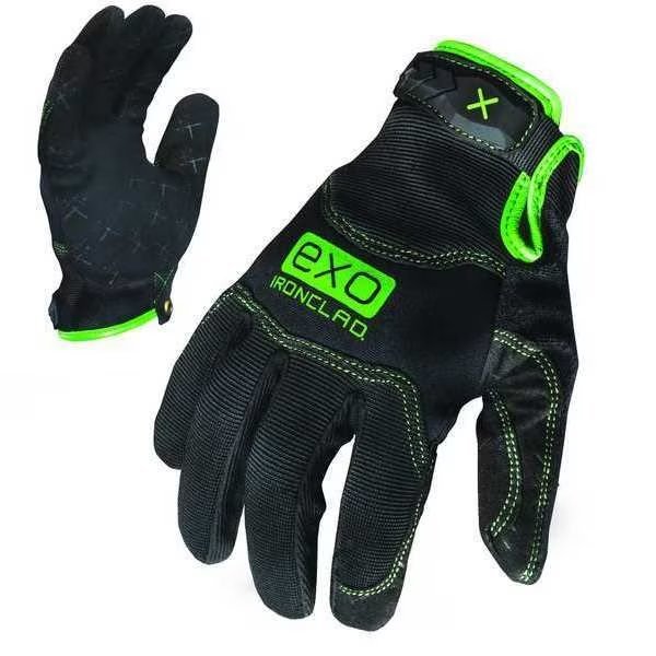 Mechanics Gloves, XL, Black/Green, Spandex, Neoprene, Ironclad Performance Wear, Mfr#: G-EXMPG-05-XL