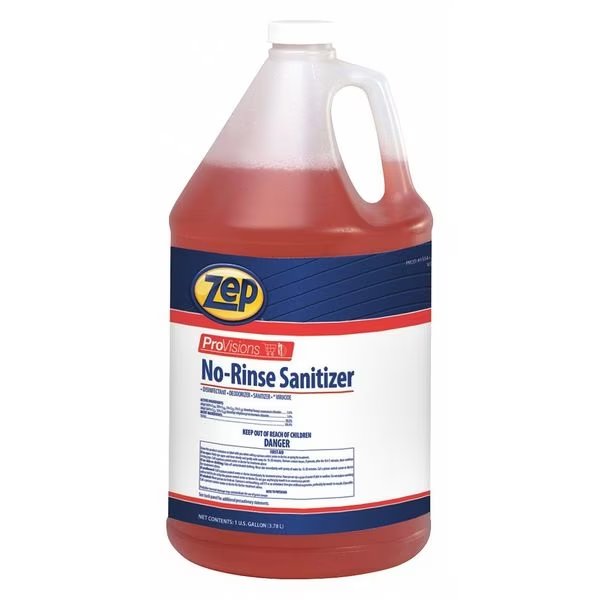 Sanitizer, 1 gal. Pail, Slight, Light Red-Orange, 4 PK, Zep, Mfr#: 155424
