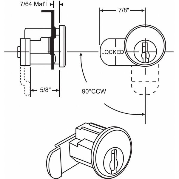 Mailbox Lock, For 4C Pedestal Mailboxes, EnjoyTool Select, Mfr#: 97-8