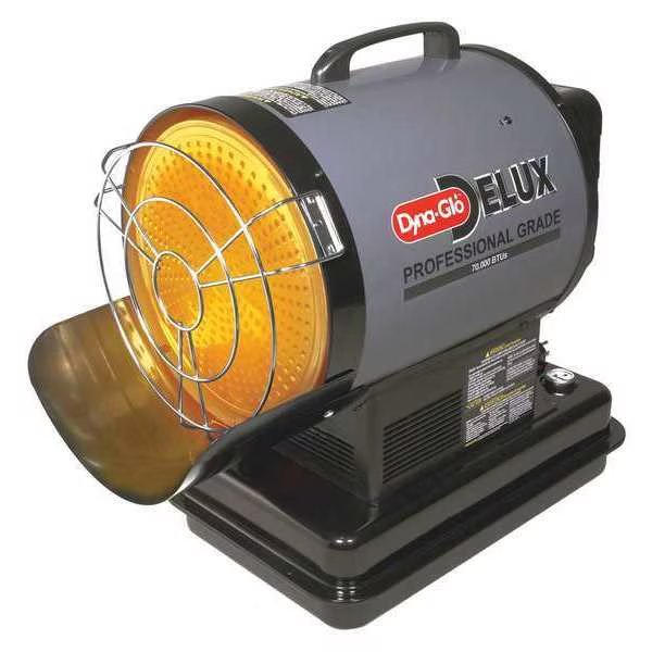 Kerosene Forced Air Heater, 70,000 BtuH, 1,750 sq ft Heat Area, Dyna-Glo, Mfr#: SF70DGD
