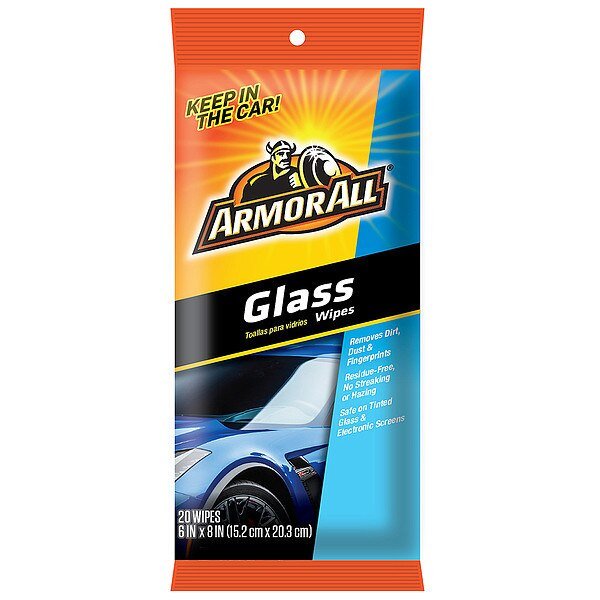 Auto Glass Cleaner, Wipe On, 22 oz., White, Armor All, Mfr#: 18275