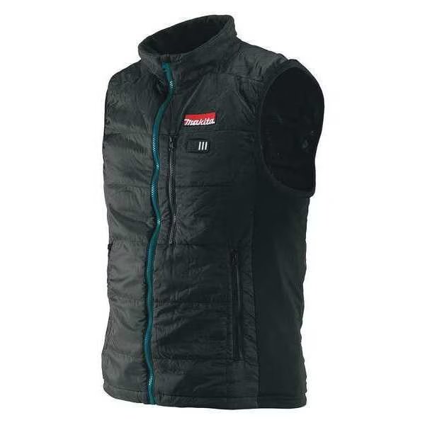 18 V, Vest, Men's, Black, Xl, Makita, Mfr#: DCV200ZXL