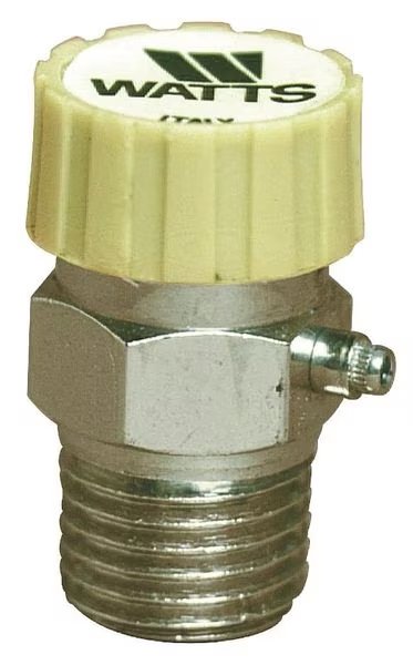 Automatic Vent For Hot Water, 1/8In, Brass, Watts, Mfr#: HAV- 1/8