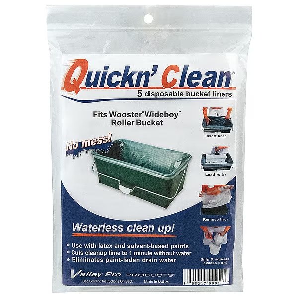 Plastic Paint Bucket Liner, 5 gal, 5 PK, Wooster, Mfr#: R472