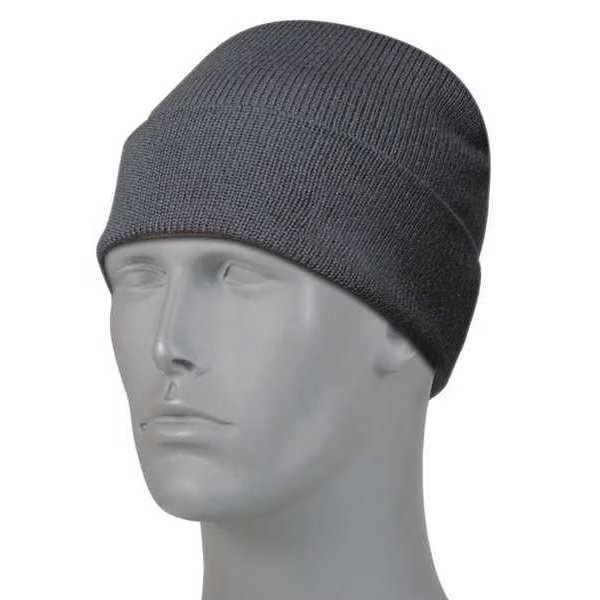 Watch Cap, Wool/Acrylic, Cuffless, Moisture-Wicking, Covers Ears/Head, Black, Universal Size, Refrigiwear, Mfr#: 0045RBLKOSA