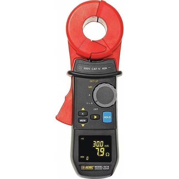 Clamp On Earth Tester, OLED Display, Aemc Instruments, Mfr#: 6416