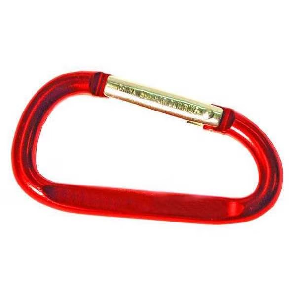 Carabiner, Spring-Loaded, 2 in Length, Aluminum, Red, 4 PK, Ez Wrap N Go, Mfr#: 60RCARAB
