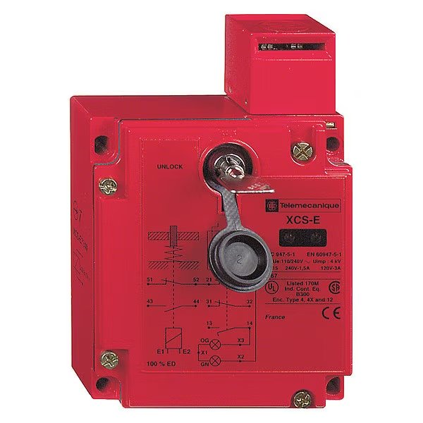 Safety Interlock 300Vac 5A Txcs, Telemecanique Sensors, Mfr#: XCSE7311