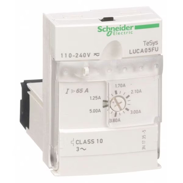 Overload Module, 110 to 240V AC; 110 to 220V DC, 3 Poles, Schneider Electric, Mfr#: LUCA05FU