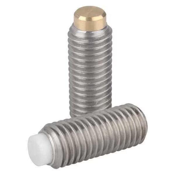 Thrust Screw M04X40, 5, Sw=2, Stainless Steel Bright, Non-Marring End, Brass., Kipp, Mfr#: K0667.041X405