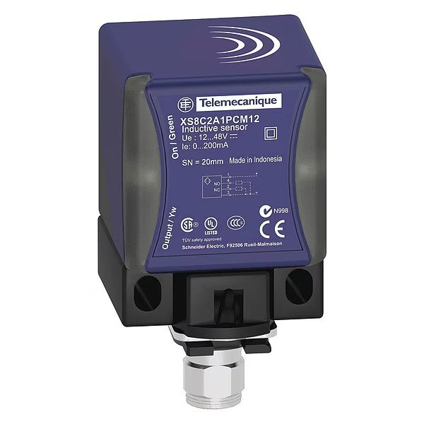 Dc Npn Nonc 4Wire Flush Sn 20Mm Conn M1, Telemecanique Sensors, Mfr#: XS8C2A1NCM12