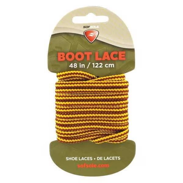 Shoe Laces, 45" L, Polyester, Gold Brown, PR, Sof Sole, Mfr#: 84893