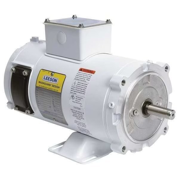 Washdown Motor, 1/3 HP, 90VDC, Leeson, Mfr#: 108424.00