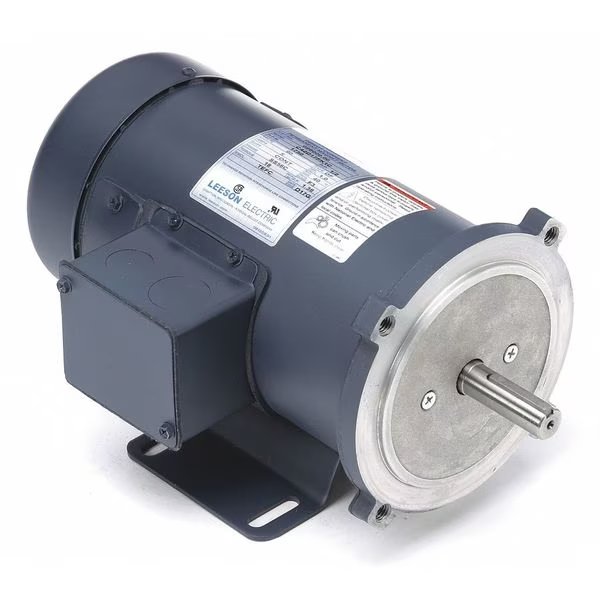 DC Permanent Magnet Motor, 1/2 HP, 1,750 Nameplate RPM, 56C Frame, Face/Base Mounting, 90V DC, Leeson, Mfr#: 098000.00