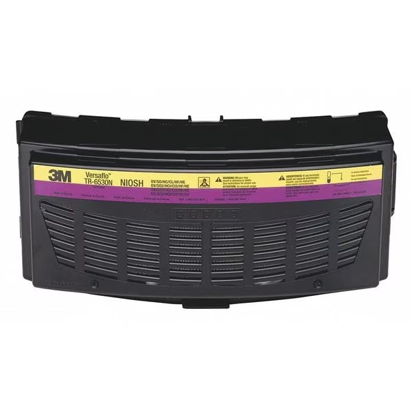Filter, 3M Versaflo TR-600 Series, OV/AG/HEPA, Snap On/Off Connection, Magenta/Yellow, 5 Pack, 3M, Mfr#: TR-6530N