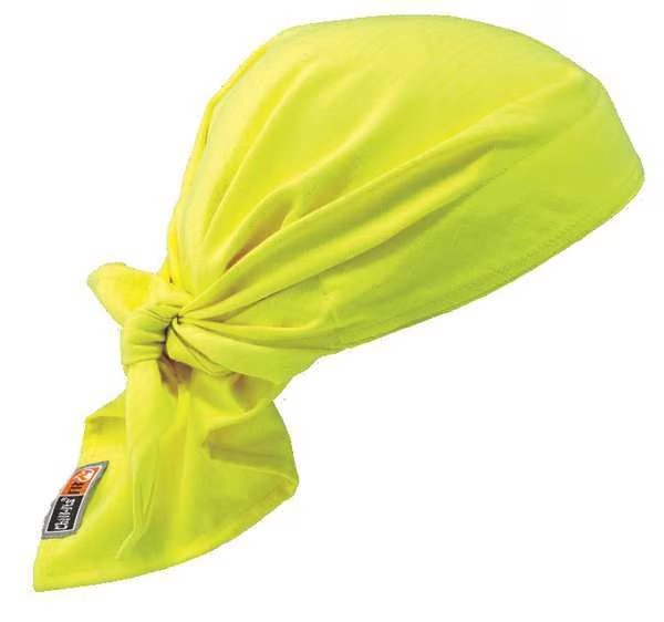 Flame Resistant Cooling Bandana, Hi-Vis Lime, Cotton, Chill-Its By Ergodyne, Mfr#: 6710FR