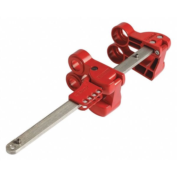 Blind Flange Lockout Device, Red, Brady, Mfr#: 149228