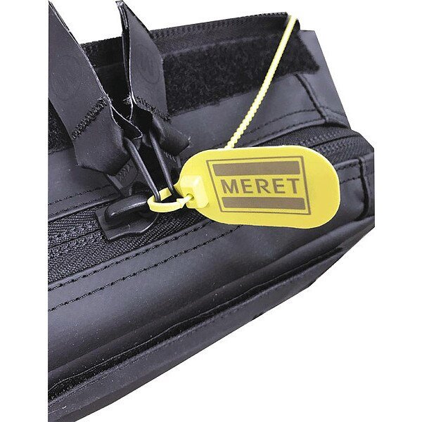 Security Seal, Plastic, Zip Pull, Yellow, Meret Products, Mfr#: MAST50