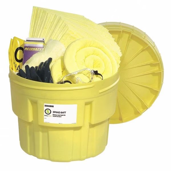 Spill Kit, Drum, Chemical, Hazmat, Spilltech, Mfr#: SPKHZ-BATT
