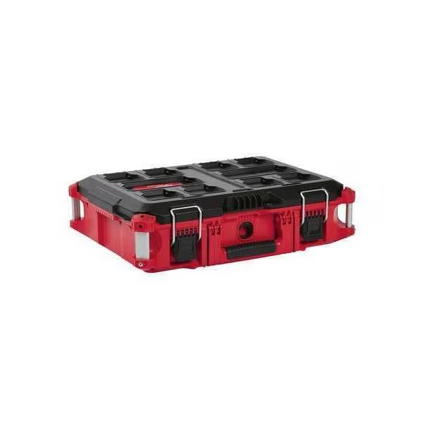 PACKOUT Tool Box, Black/Red, 22 in W x 16-1/4 in D x 6-1/2 in H, Milwaukee Tool, Mfr#: 48-22-8424