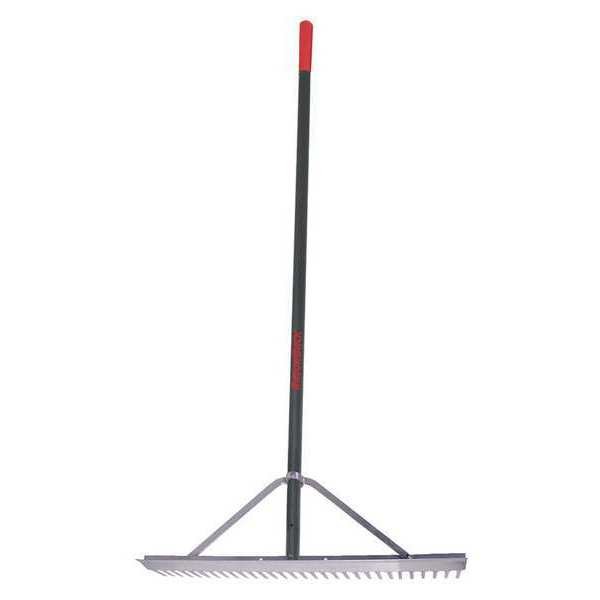 Landscape Rake, 30 in. W, Aluminum Handle, Razor-Back, Mfr#: 63137GR