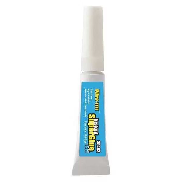 Instant Adhesive, 354 Series, Clear, 0.7 oz, Tube, Vibra-Tite, Mfr#: 35403