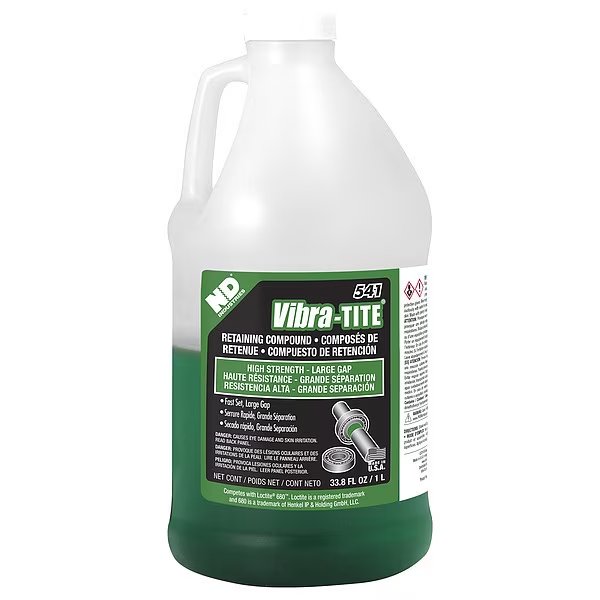 Retaining Compound, 541 Series, Green, Liquid, 1L, Jug