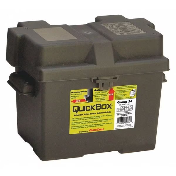 Battery Box, Black, 13-1/2