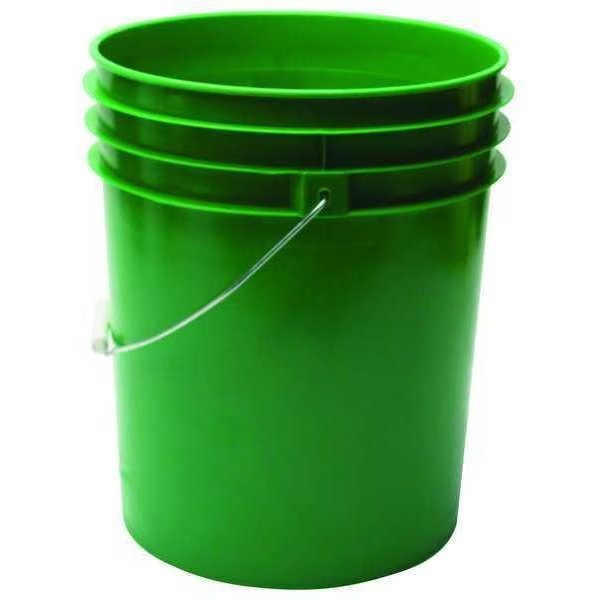 Pail, 5.0 gal., Plastic Handle, Green, EnjoyTool Select, Mfr#: ROP2150GR-M