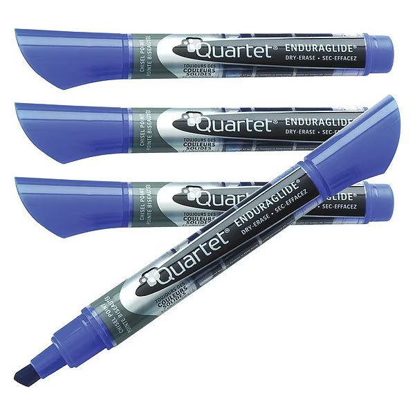 Dry Erase Marker, Chisel Tip, Blue, PK12 Low Odor, Quartet, Mfr#: 5001-3MA