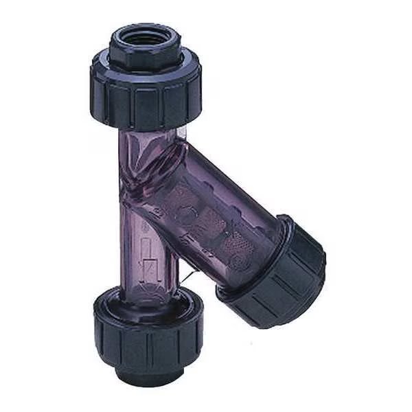 3/4", Socket/Threaded, PVC, Y Strainer, 150 psi, Asahi, Mfr#: 1257007