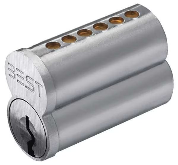 Interchangeable Core, Satin Chromium Plated, Keyway Type D, Best, Mfr#: 1C6D1626