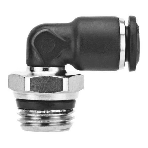 Elbow Connector, 1/2" Hex, 4mm Tube, Aignep Usa, Mfr#: 55110-4-M5