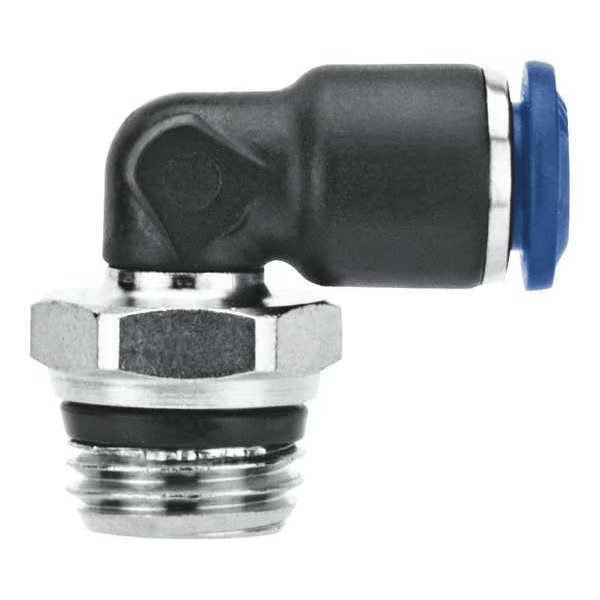 Elbow Connector, 45/64" Hex, 3/8" Tube, Aignep Usa, Mfr#: 85110-06-06