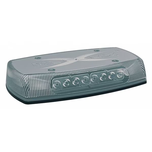 Mini Lightbar, LED, Amber/Clear, Permanent, Ecco, Mfr#: 5590CAC