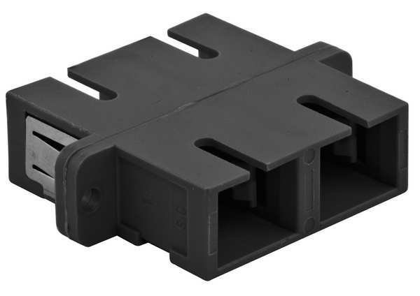 Fiber Optic Adapter, SC, Black, PK6, Hubbell Premise Wiring, Mfr#: FASCDSS6BK