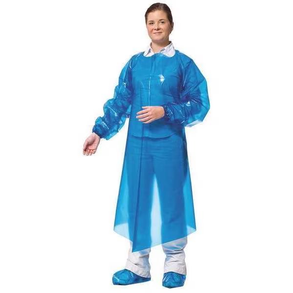 Gown, Blue, 50" L, 30" W, XL, PK50, Polyco, Mfr#: 42650