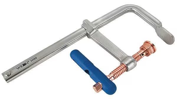 16 in Bar Clamp, Copper-Plated Steel Handle and 4 3/4 in Throat Depth, Wilton, Mfr#: 2400S-16C