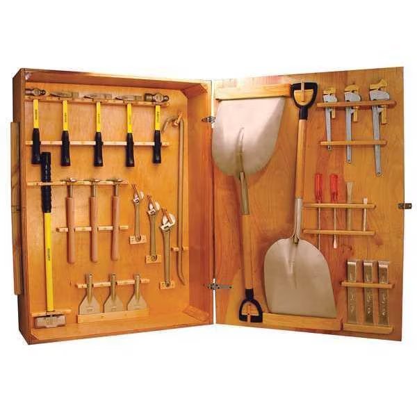 Nonsparking Tool Set, 28 pcs., Tool Case, Ampco Safety Tools, Mfr#: M-50