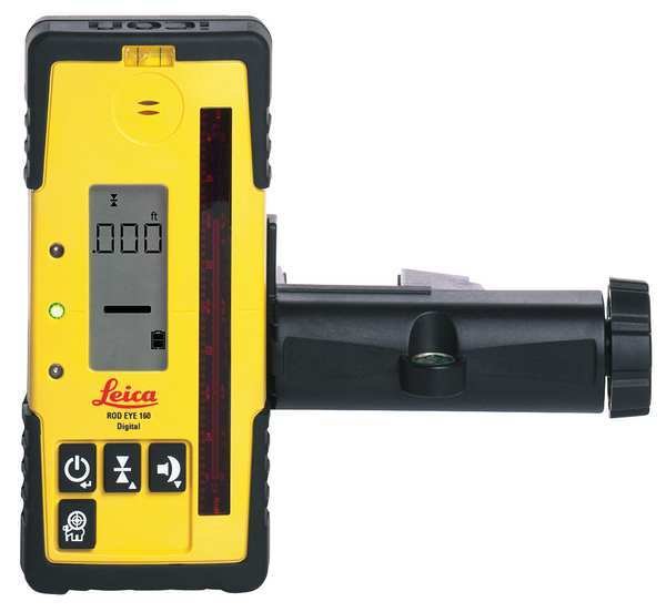 Laser Receiver, Digital, Plastic, 1/4-20 in, Leica, Mfr#: 160