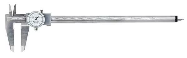 Dial Caliper, Stainless Steel, White, Tesa Brown & Sharpe, Mfr#: 00589046